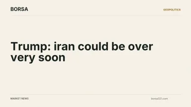 BORSA news cover: Trump: iran could be over very soon
