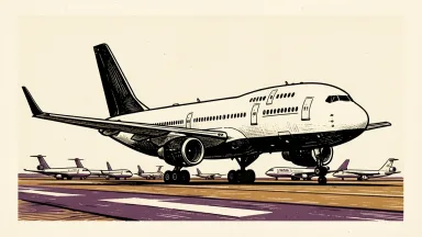 Southwest considers adding Boeing 787 jets: a large twin-engine wide-body airliner on a runway with smaller narrow-body jets in the background.