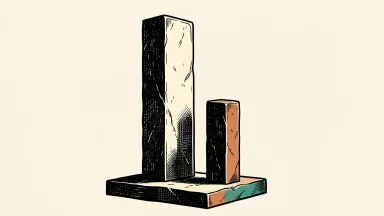 WisdomTree's record assets under management depicted as a growing stone pillar.