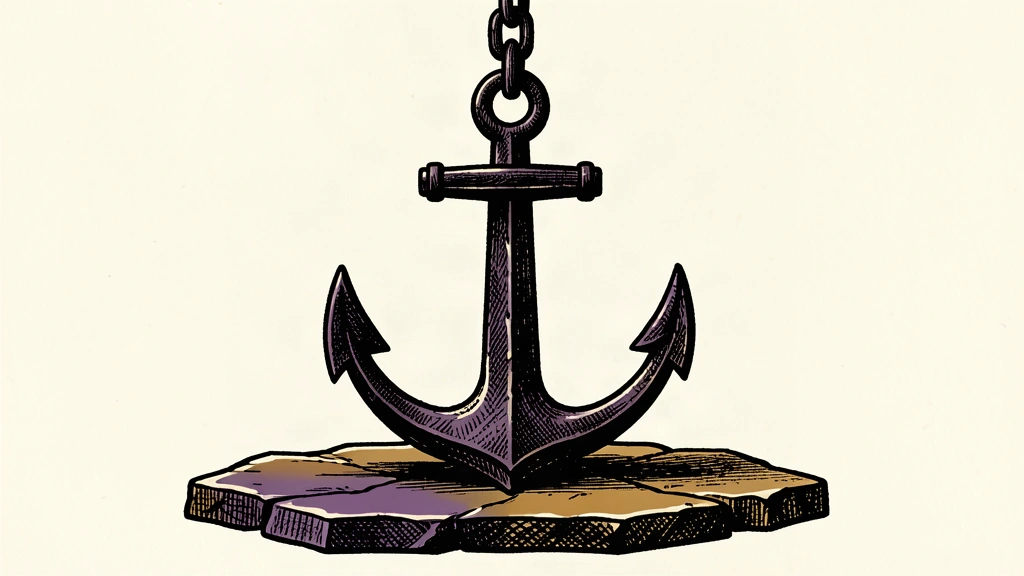 A heavy black ink anchor sits securely on a stone base, symbolizing the Bank of Japan's decision to maintain its current monetary policy.