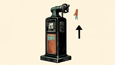 HF Sinclair is represented by a fuel pump with an upward arrow beside it.