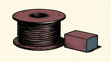 A broadband cable spool with a block beside it, representing GTCR as the sponsor of Mega Broadband Investments.