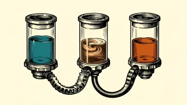 Rockwell Automation technology integrated into PBS Biotech bioreactors: three glass vessels connected by a continuous industrial gear track.
