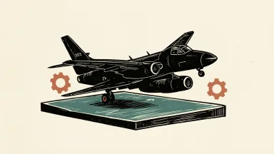 PTC renews Servigistics contract with U.S. Air Force, depicted as a military aircraft silhouette with a gear icon on a platform.