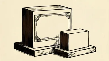 UK Treasury holdings depicted as a rising carved bond block next to a smaller block.
