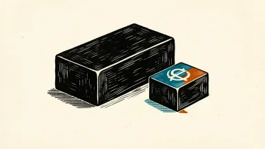 Alignment Healthcare price target cut shown as a large black block next to a smaller tilted block.