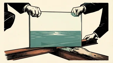 Apogee Enterprises earnings: anonymous hands guide a large architectural glass panel into a solid metal frame.