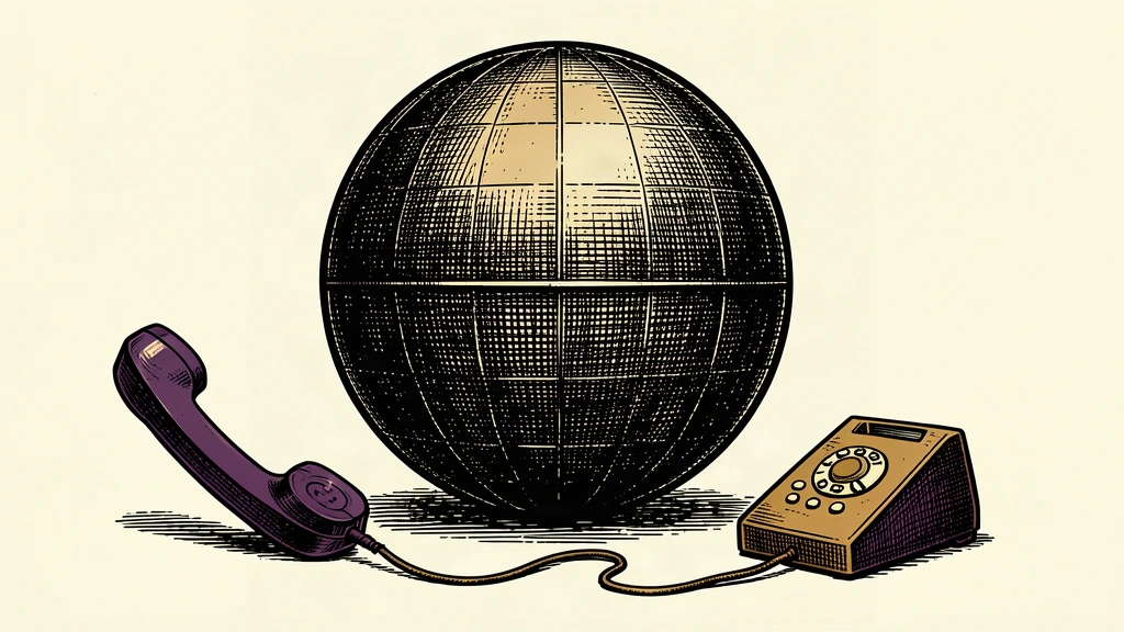 An editorial illustration showing a large industrial gas storage tank next to a disconnected telephone receiver, symbolizing the lack of communication from the ministry.