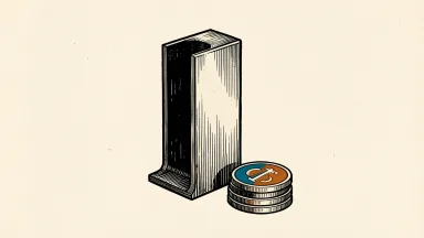 Nucor's steel beam with a small stack of coins reflects a price target cut.