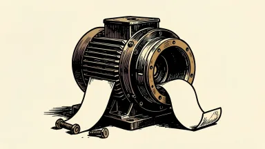 A securities fraud lawsuit against Honeywell Aerospace is depicted by a tilted turbine with a loose bolt and a stack of legal papers.