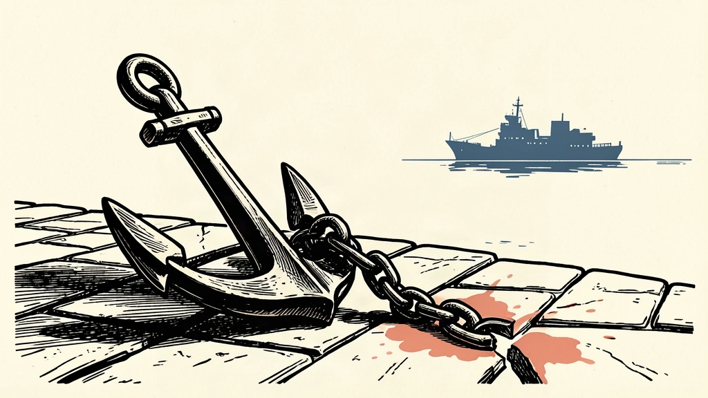An illustration of a severed anchor chain on a dock, representing the end of a trade compromise.