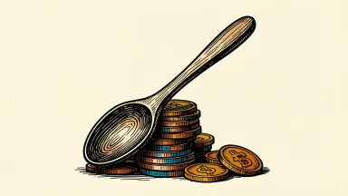 Berkshire's increased stake in Bending Spoons is shown as a wooden spoon resting on a pile of gold coins.