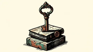 VICI Properties real estate lease agreement: a large metal key rests on a stone pedestal atop a sealed lease document.