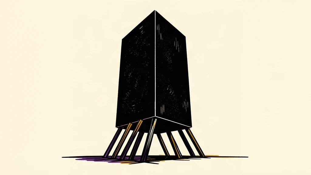 A large solid block representing the AI market is shown tilting as the thin supports beneath it begin to bend under its weight.